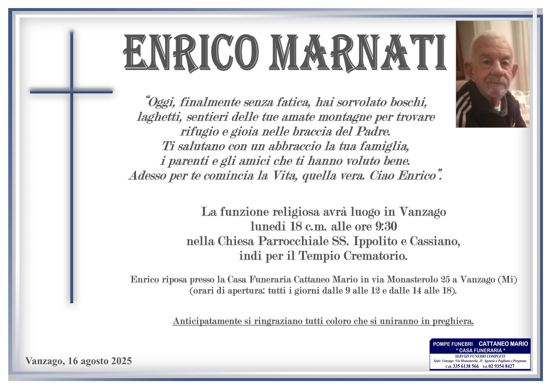 necrologio Enrico Marnati