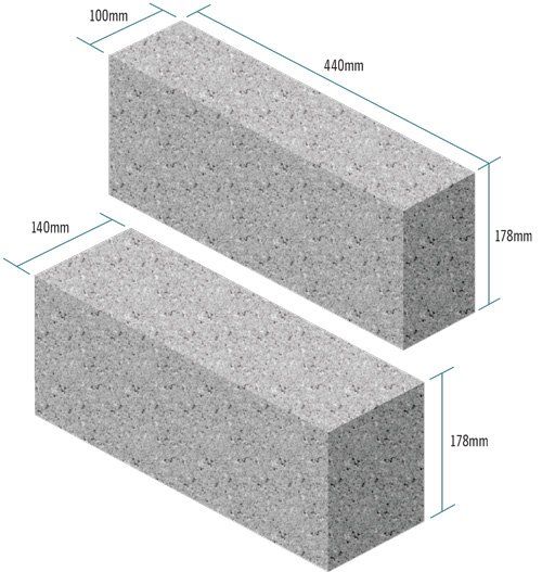 Stowell 178 concrete blocks 10.4N/mm²