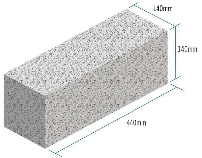 Concrete midi blocks 10.4N/mm² & 17.5N/mm²