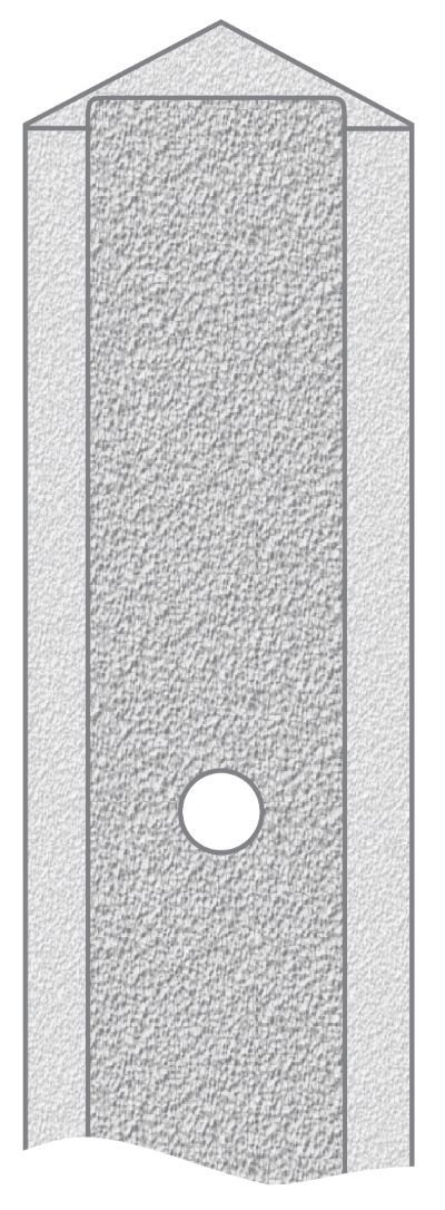 Semi-dry economy fencing - SLOTTED POST