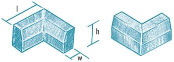 Internal and external angles to match HB2 or BN2 Kerb Stones