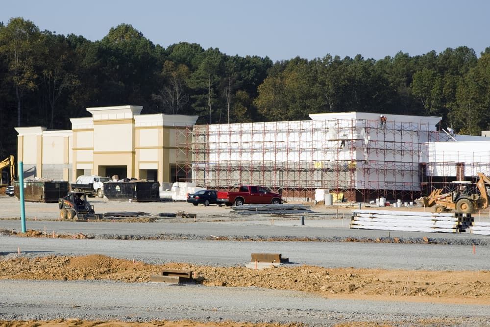 shopping center under construction