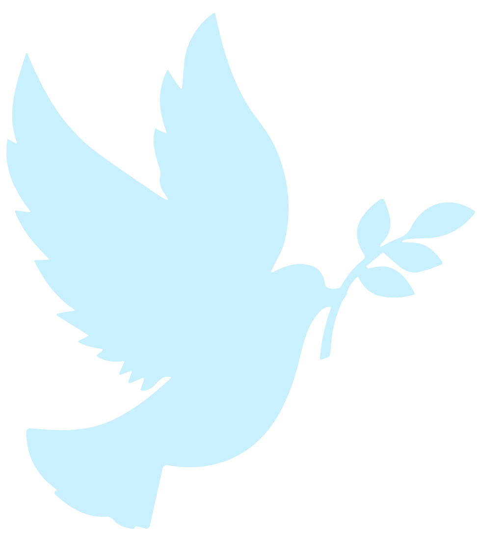 Light Blue Dove with Branch Icon Photo