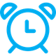 Blue Alarm Clock Icon