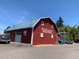Repair Shop — Side View of the Red Barn Shop in Eugene, OR