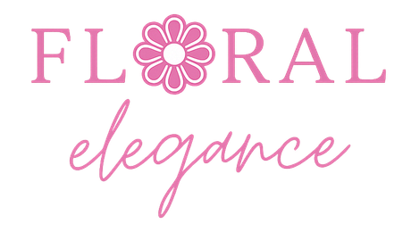 A logo for floral elegance with a flower on it.