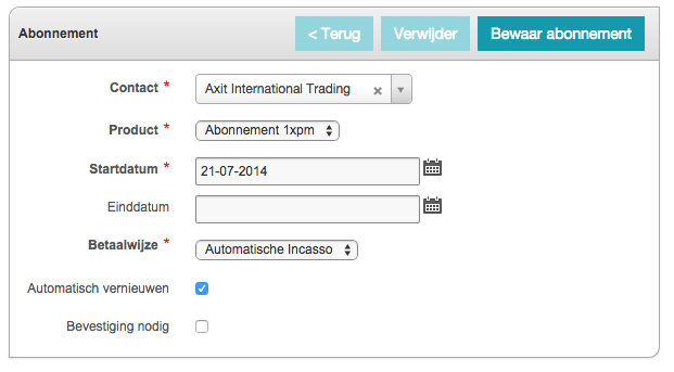 Producten en diensten als abonnement