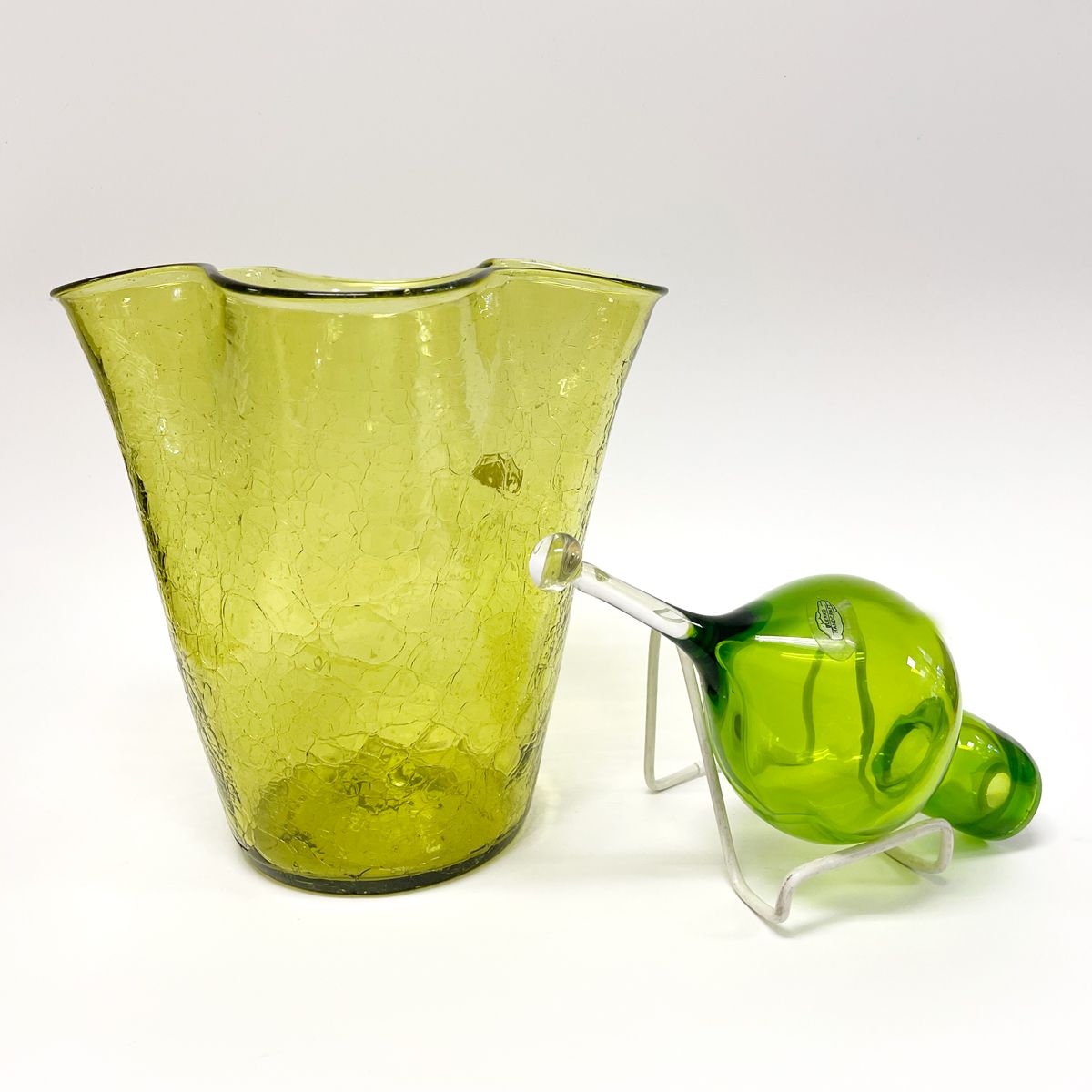 Blenko stopper and vase