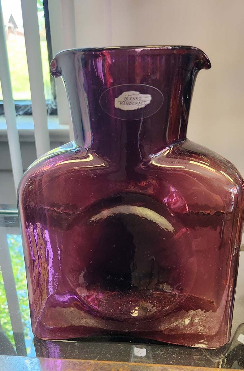 Blenko purple glass vase