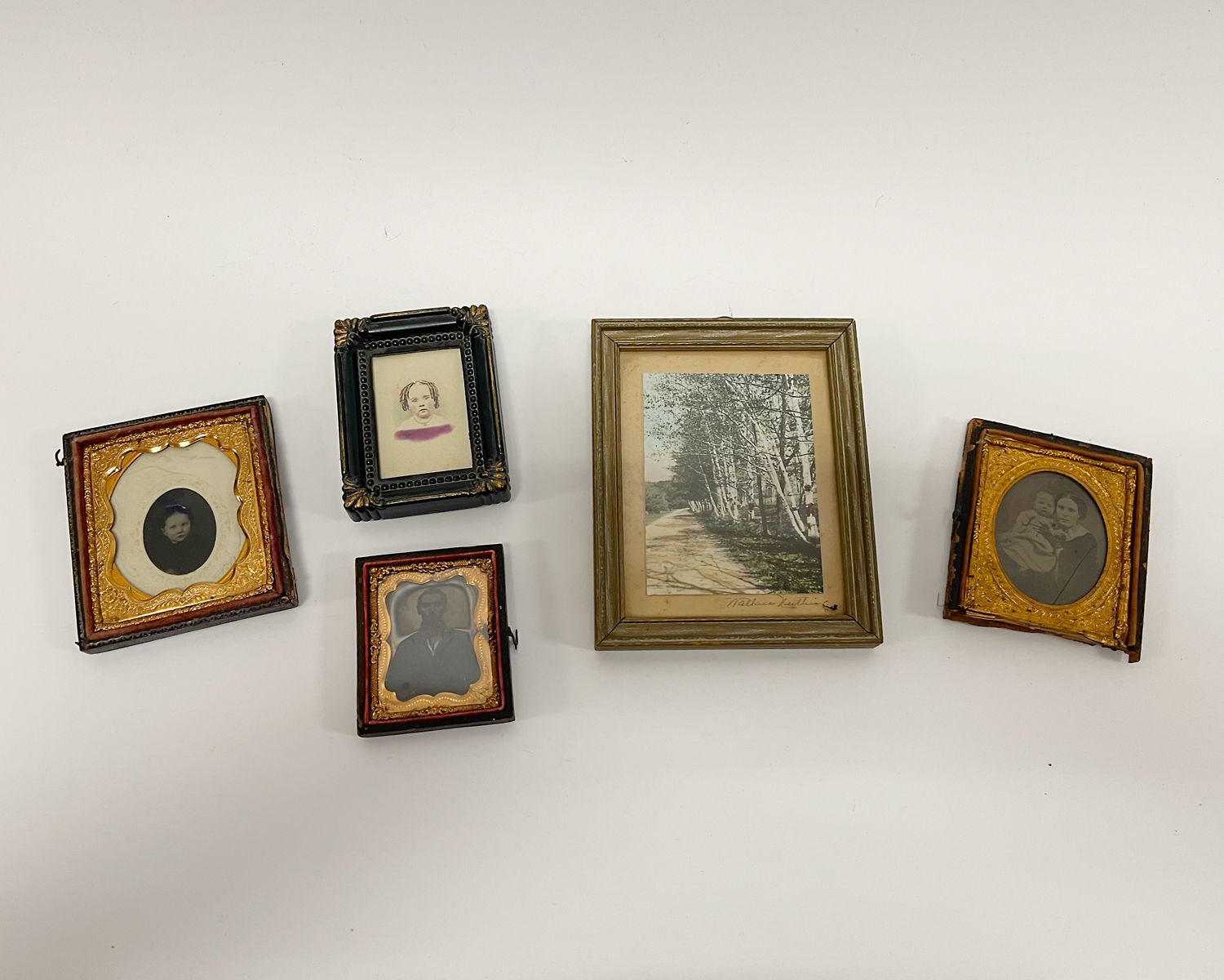Vintage daguerrotype photo frames