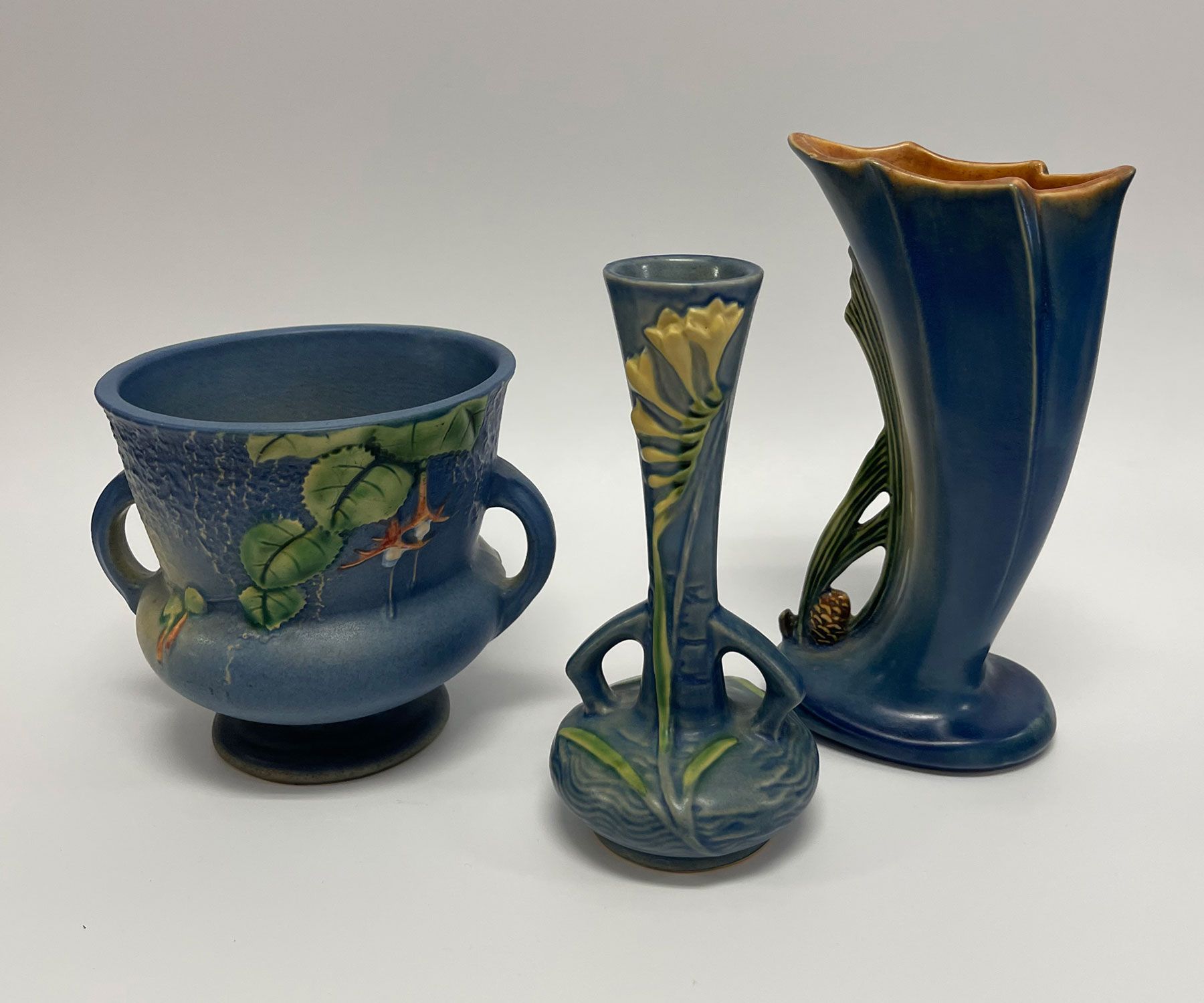 Roseville blue vintage pottery