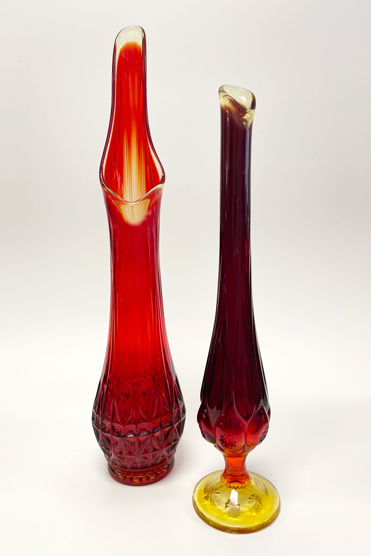 Swung persimmon vases
