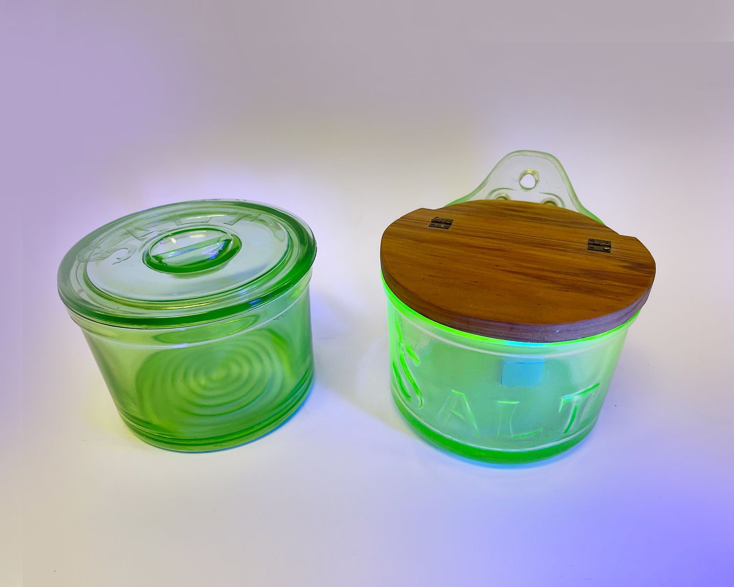 Uranium glass salt box