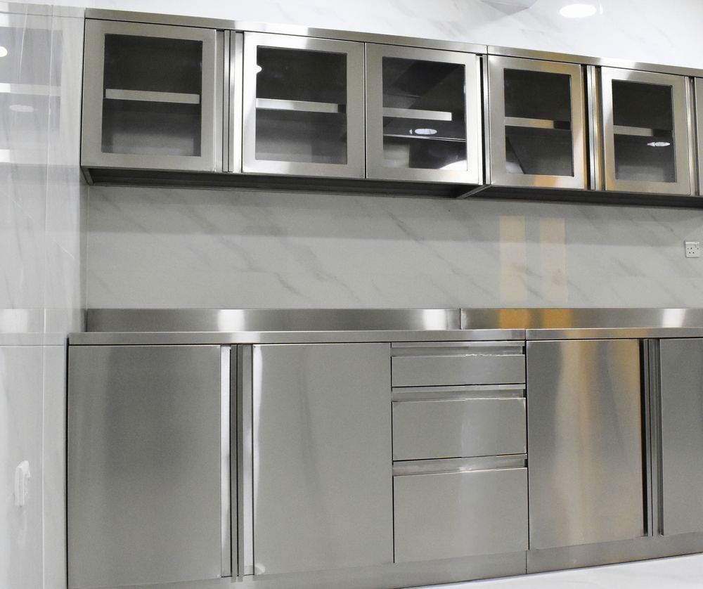 Stainless Steel Kitchen Cabinets and Counters — Sheetmetal Improvements & Design in Tweed Heads, QLD