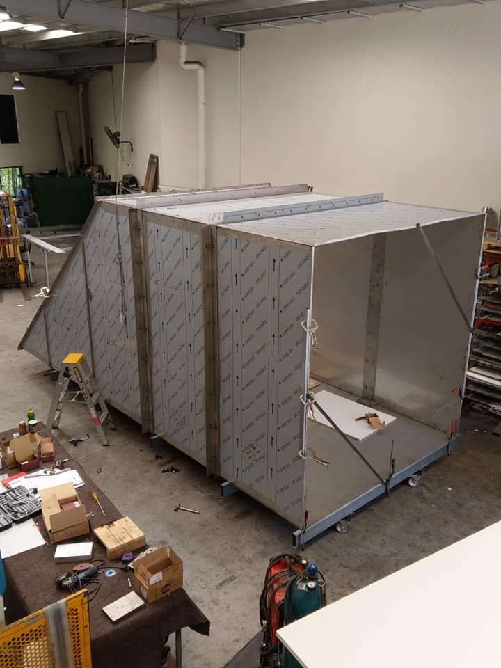 Large Metal Enclosure Under Construction In A Workshop— Sheetmetal Improvements & Design in Burleigh Heads, QLD