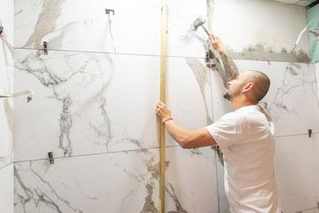 Walk-in shower tile installation in Plano, TX