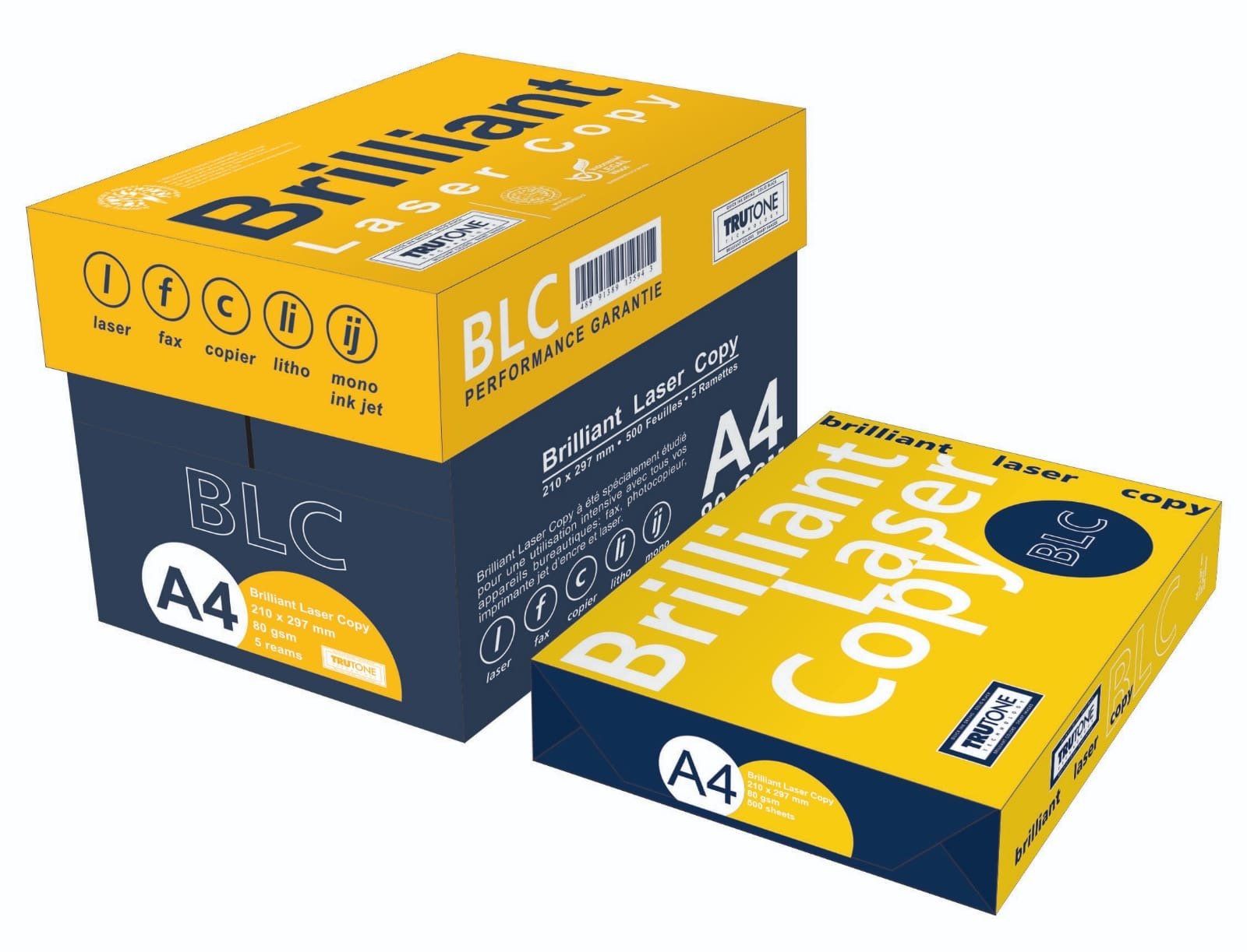 Risma Carta A4 80gr - 5x500 Fogli per stampante - Universale