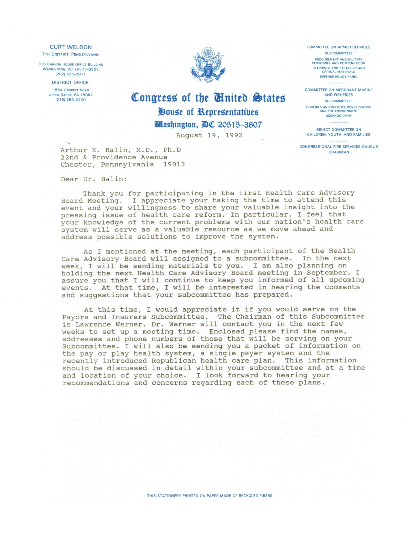 Congress of the United States 92