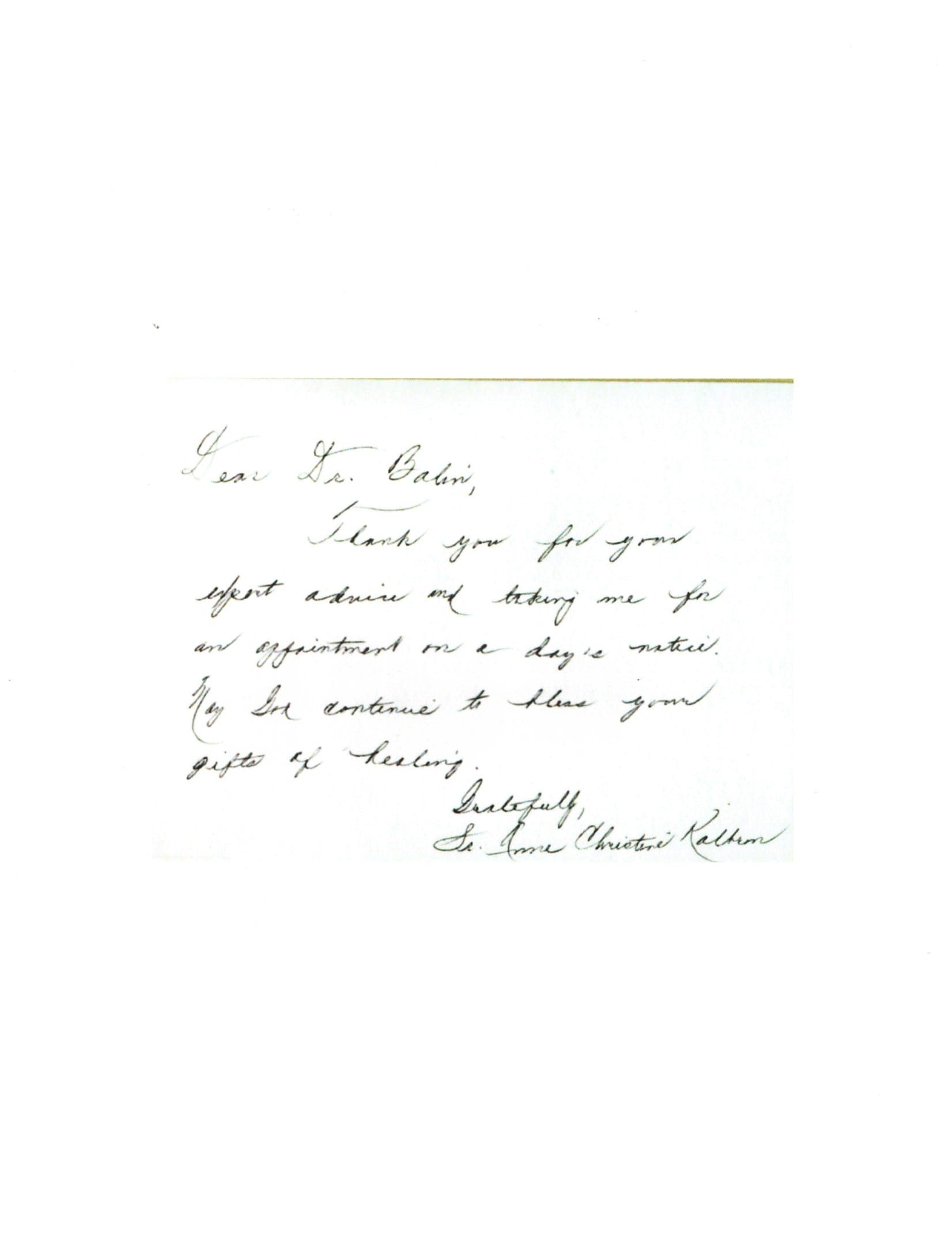 Hand Written Letter 2