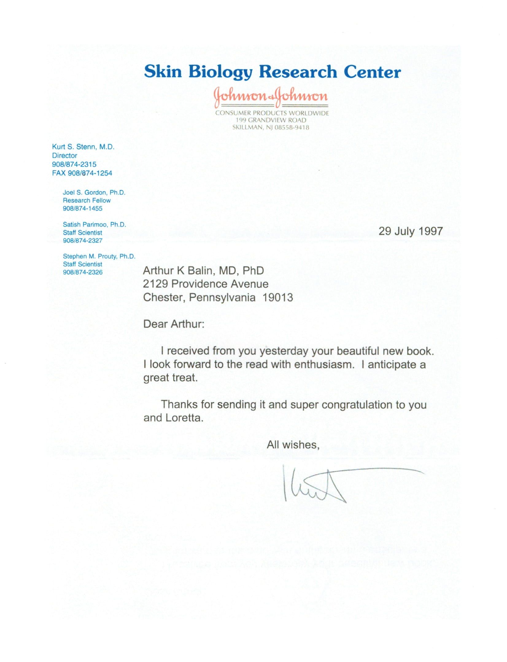 Skin Biology Research Center Johnson and Johnson