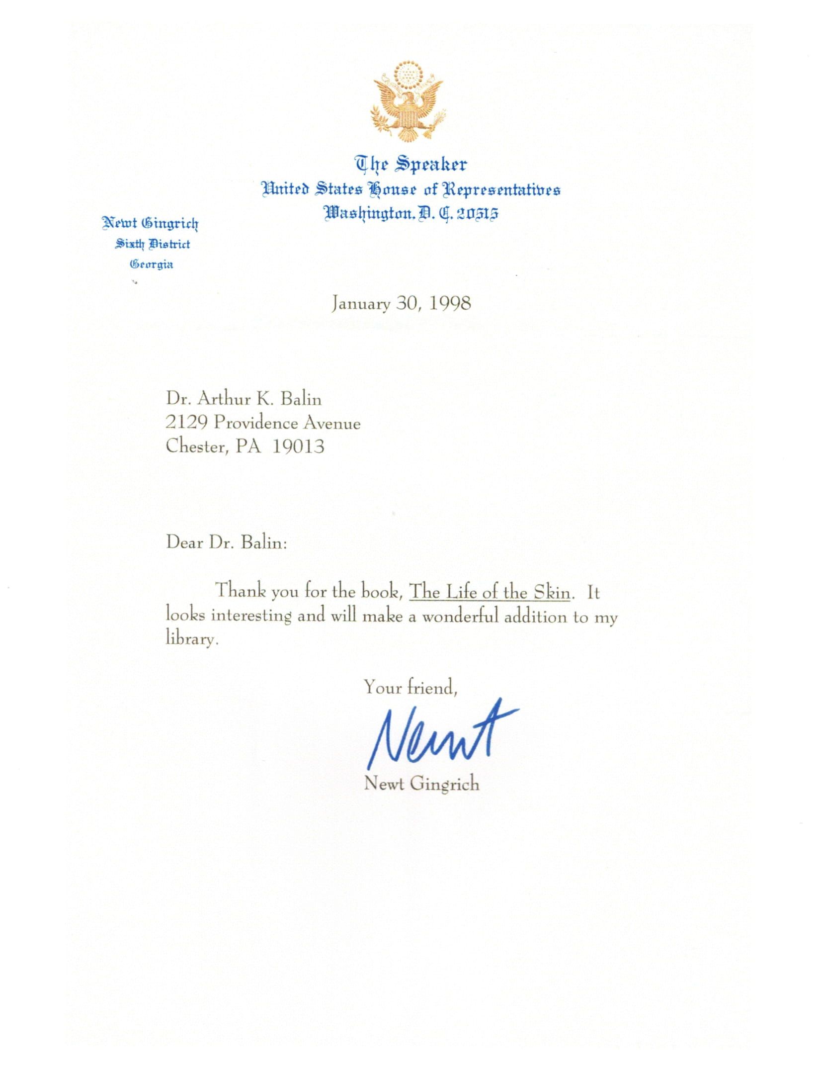 Speaker of the House 98