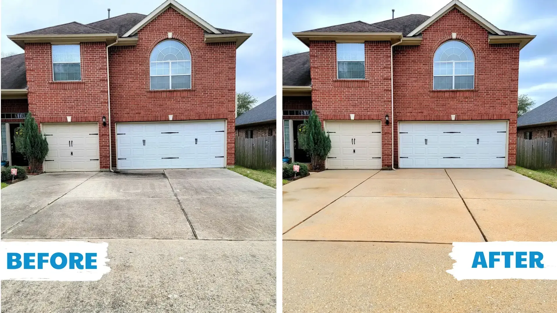 Driveway Pressure Washing in Conroe | Latest Projects from Twisted Nozzle LLC