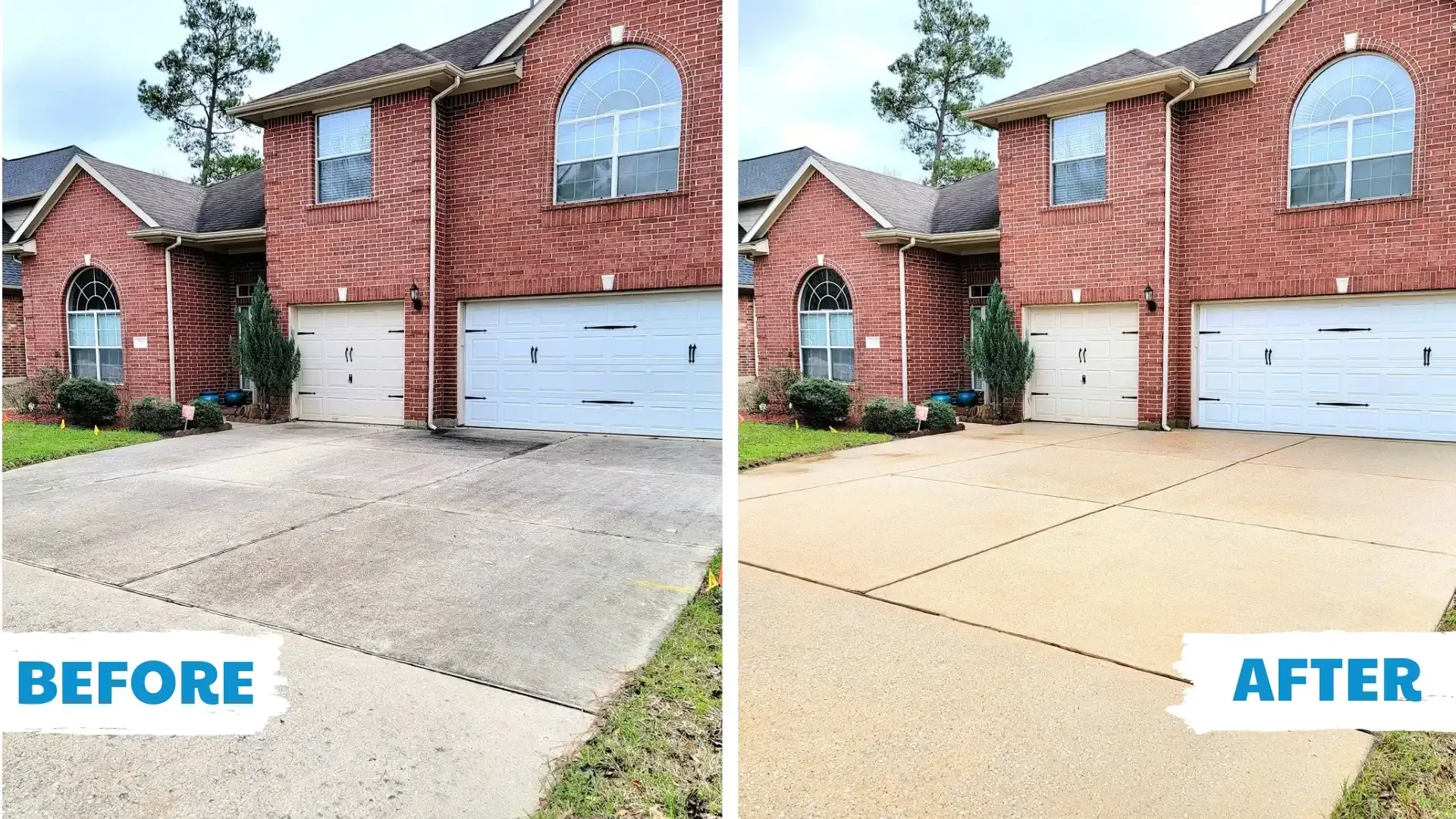 Driveway Cleaning Conroe TX | Latest Projects from Twisted Nozzle LLC