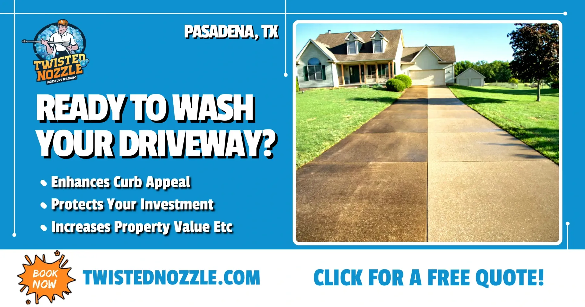 Driveway Power Washing Pasadena TX | Get a Free Quote Today!