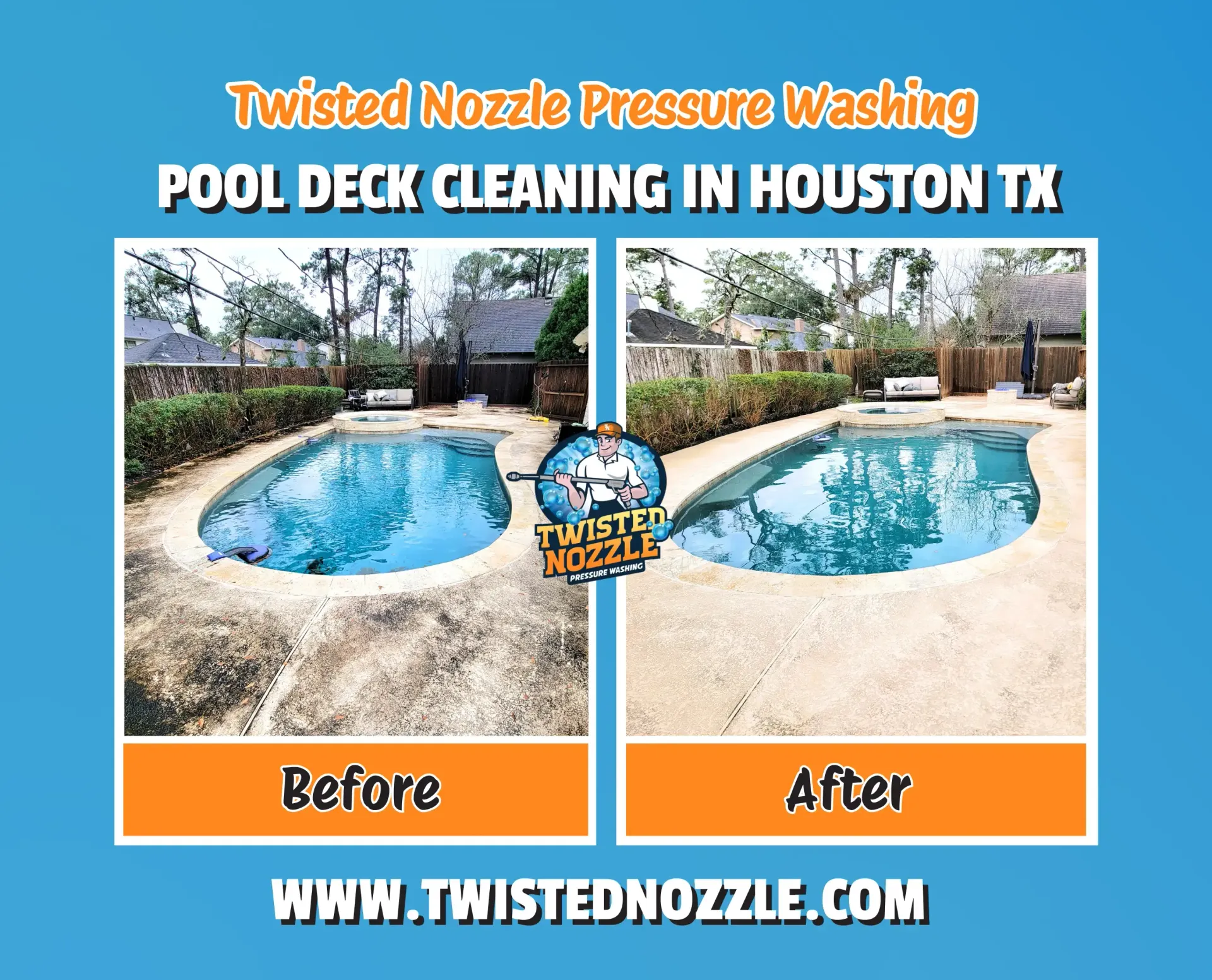 Houston Pressure Washing Services | Pool Deck Cleaning