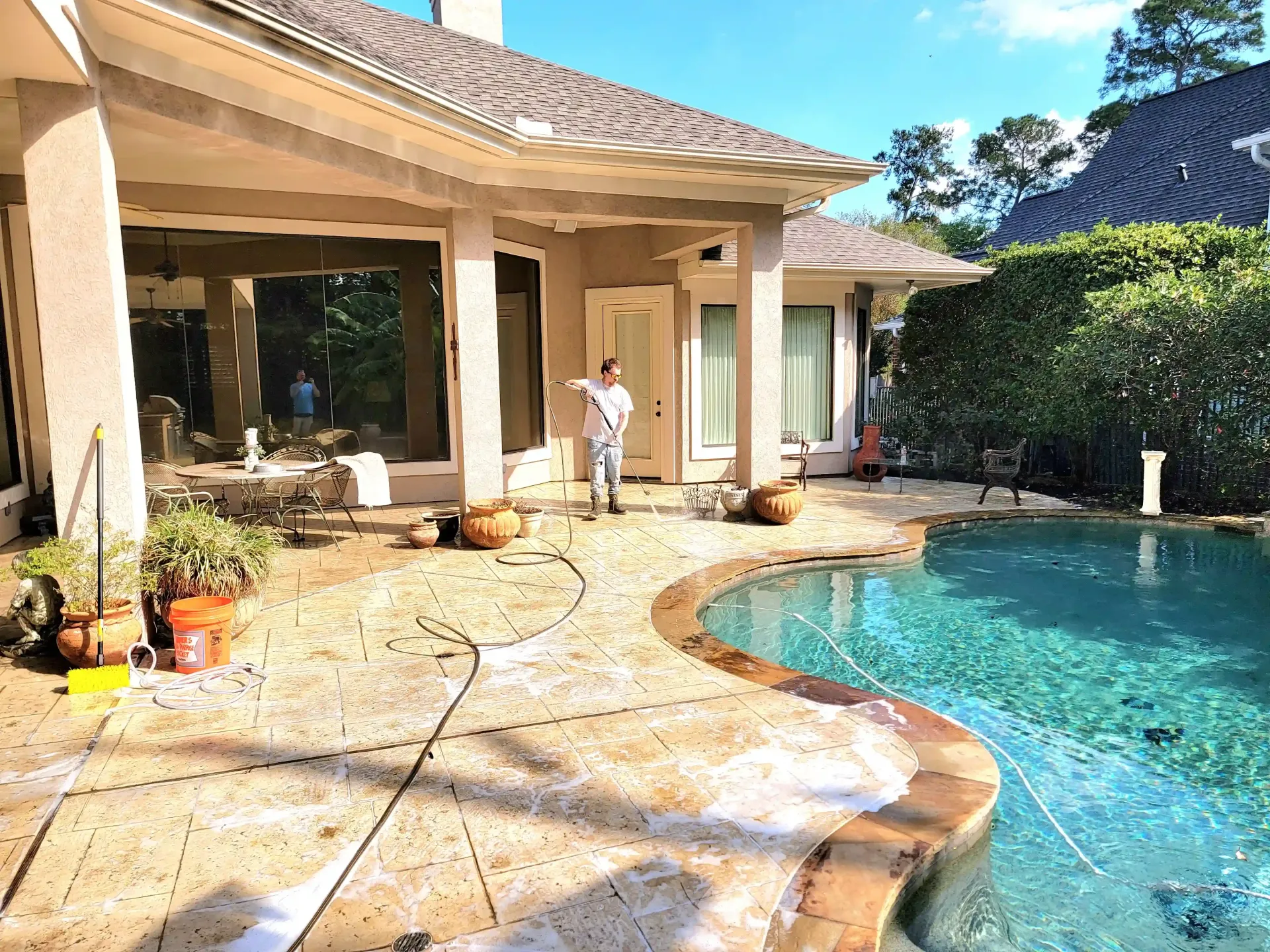 Pool Deck Cleaning - Houston TX | Twisted Nozzle