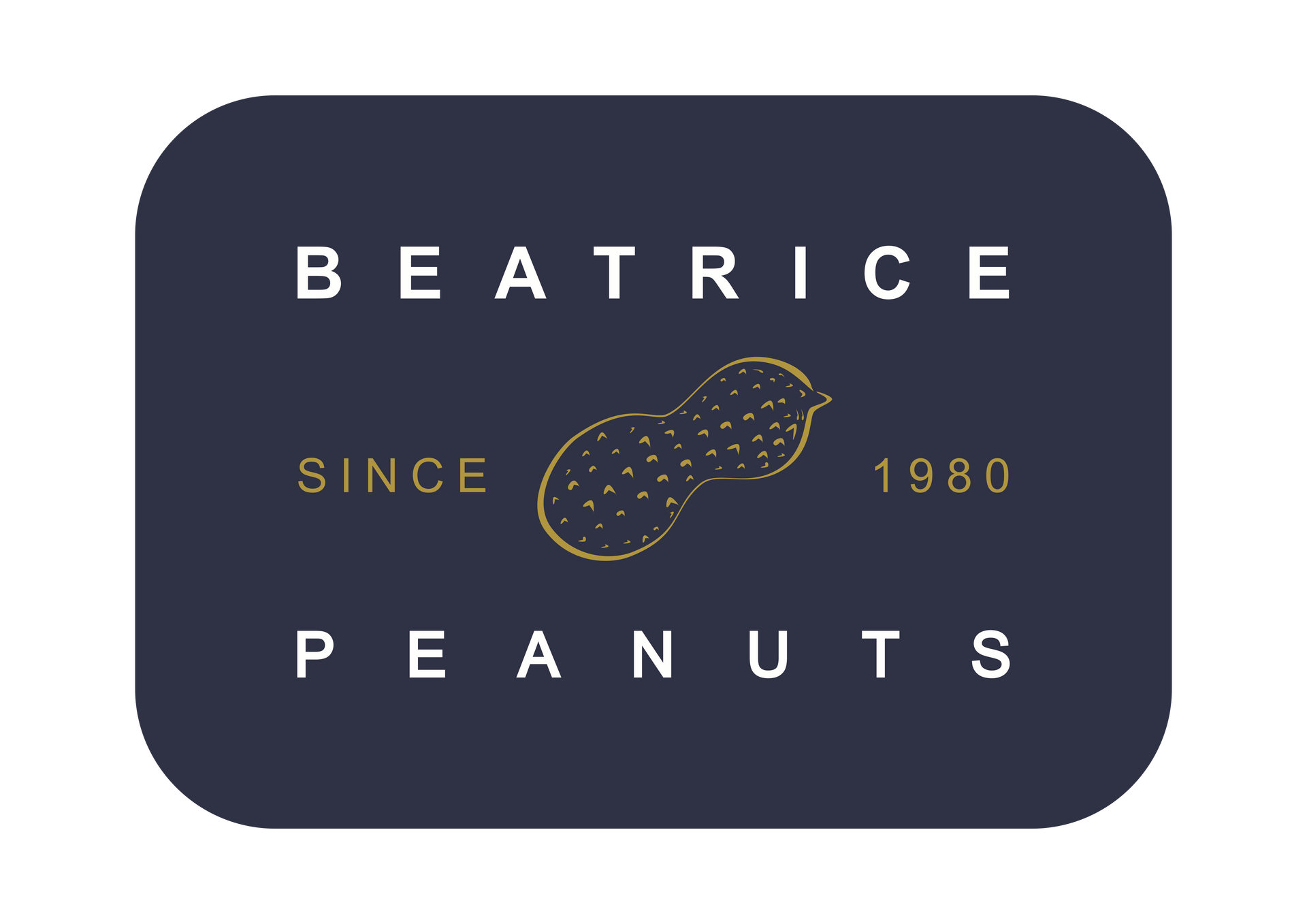 O logotipo da Beatrice Peanuts mostra um amendoim com casca