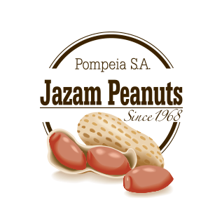 Um logotipo para jazam amendoim desde 1968