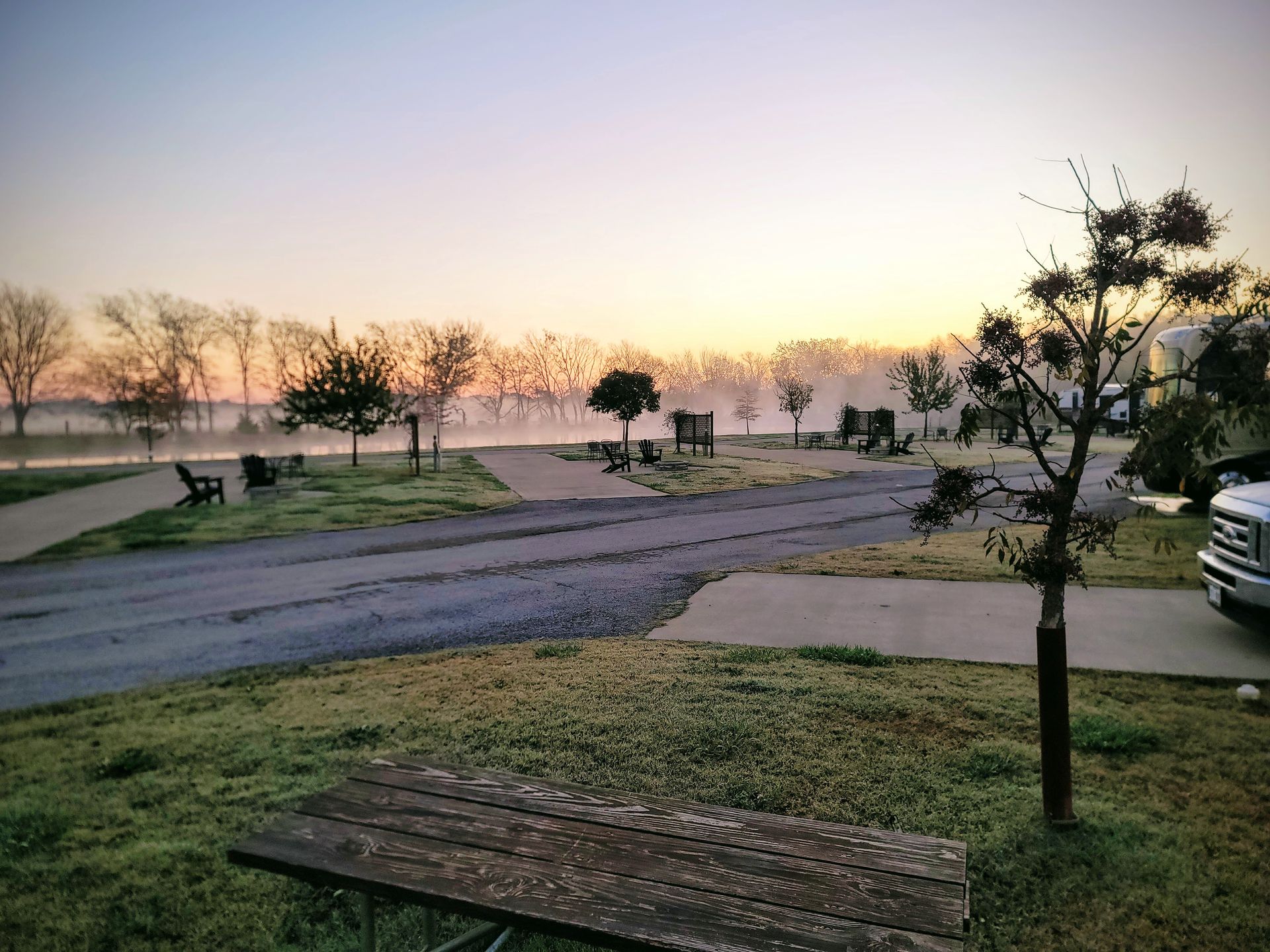 Canton KOA Campgrounds at sunset