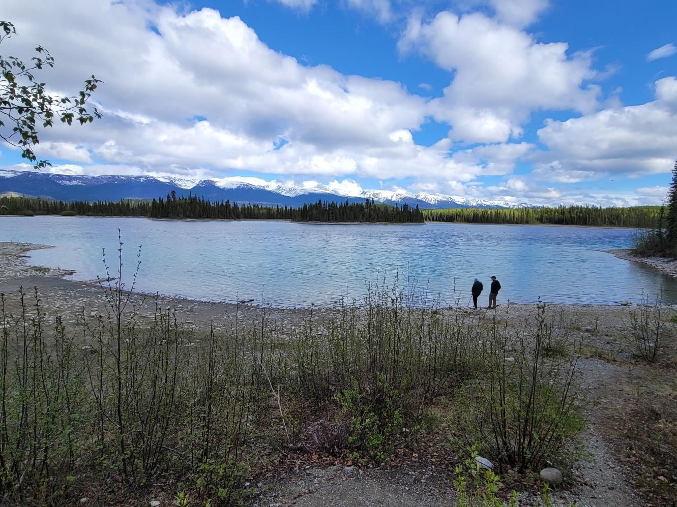 Boya Lake Provincial Park turquoise water and campground in northern British Columbia