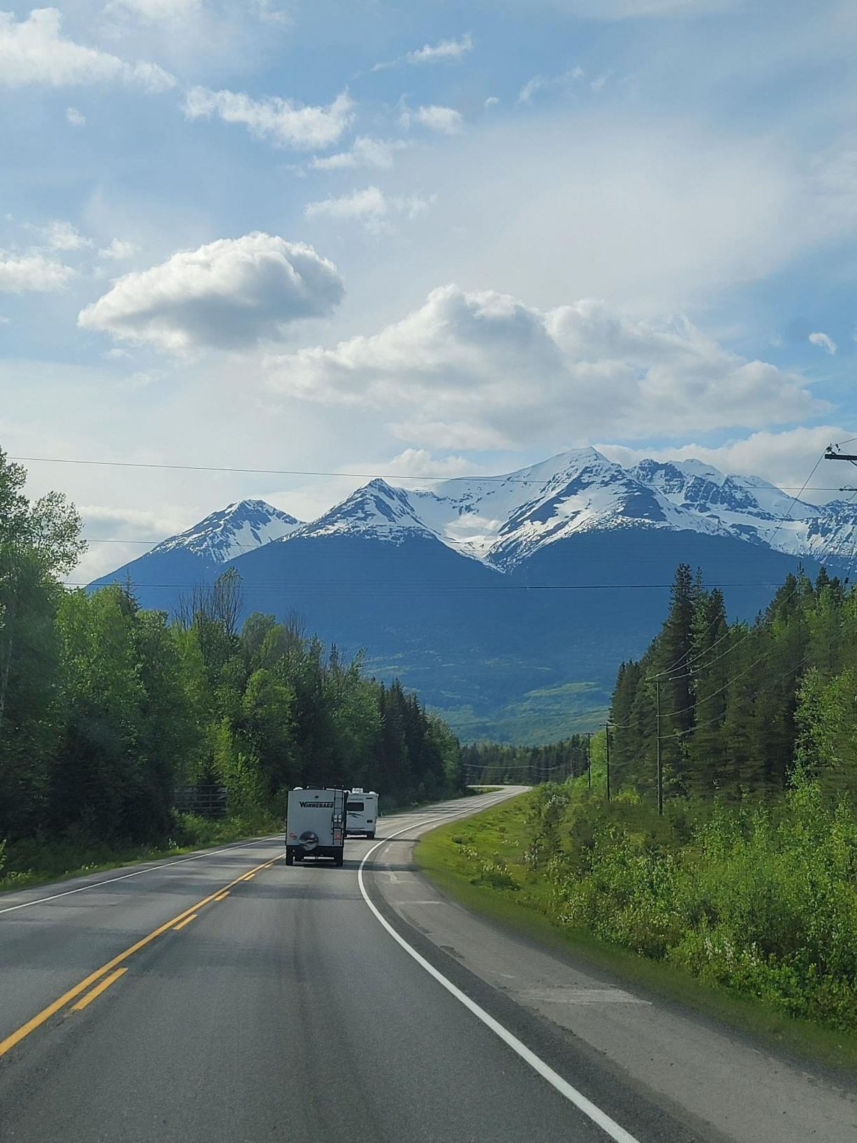Driving down Highway 16, British Columbia, Canada