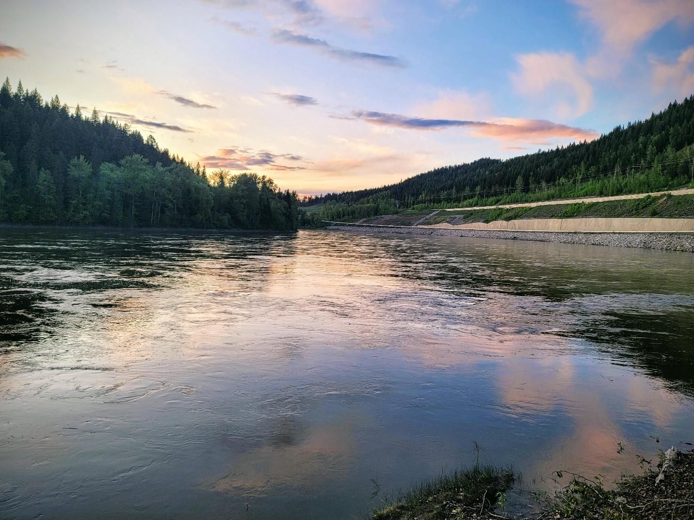 River view from Stone Creek Campground Prince George British Columbia