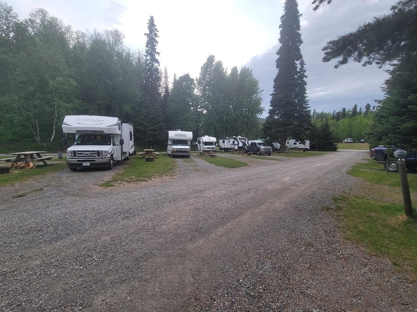 Kitwanga River RV Park along the Cassiar Highway in British Columbia