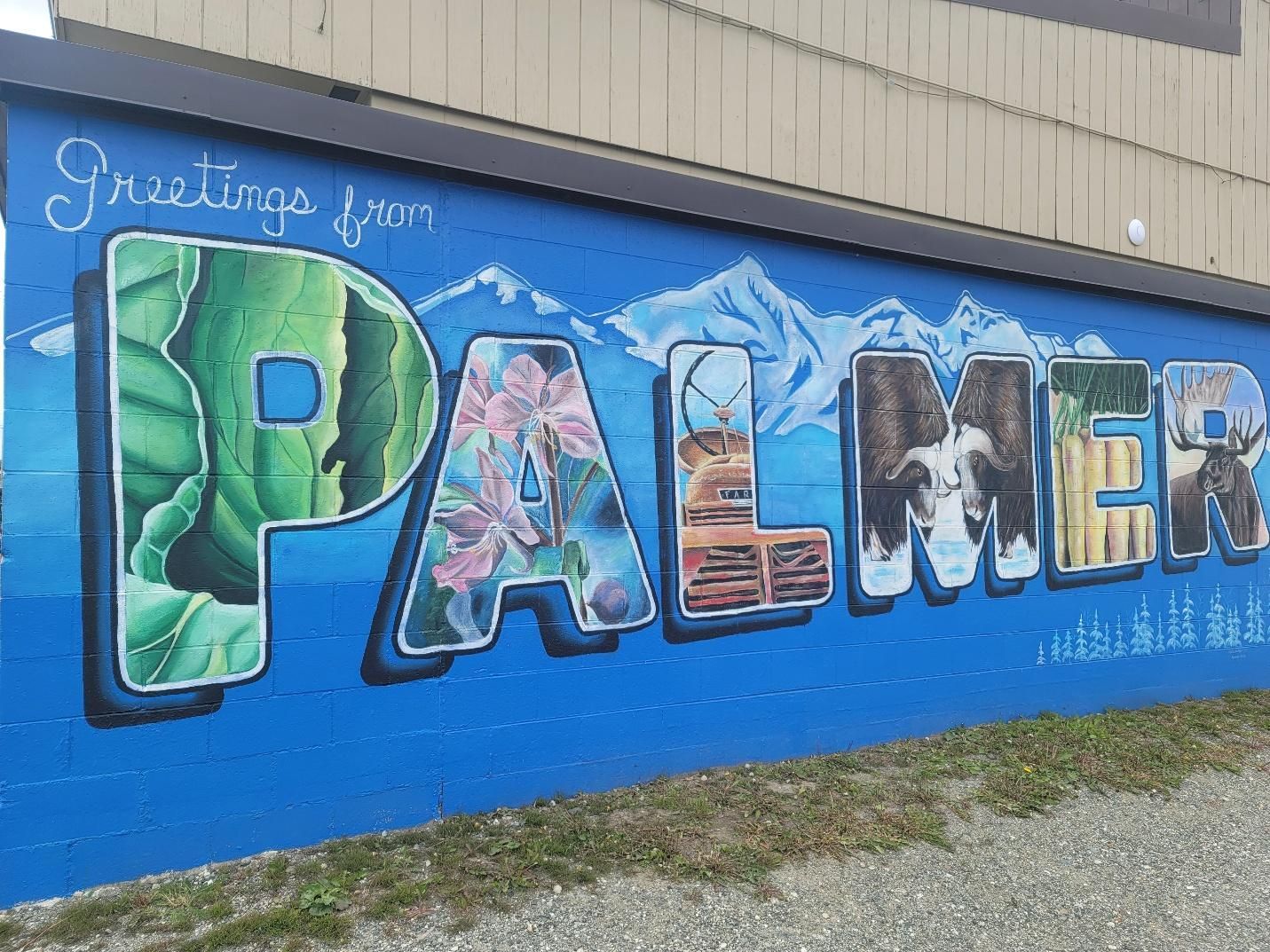 Welcome to Palmer sign, Palmer Alaska