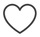 A simple, dark gray outline of a heart shape on a white background.