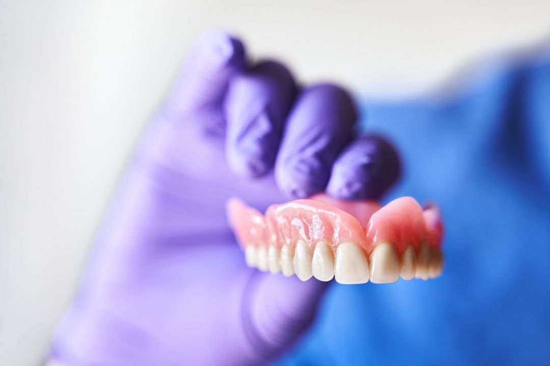 Dentist Holding Dentures — Wagga Wagga, NSW — Wagga Denture Clinic