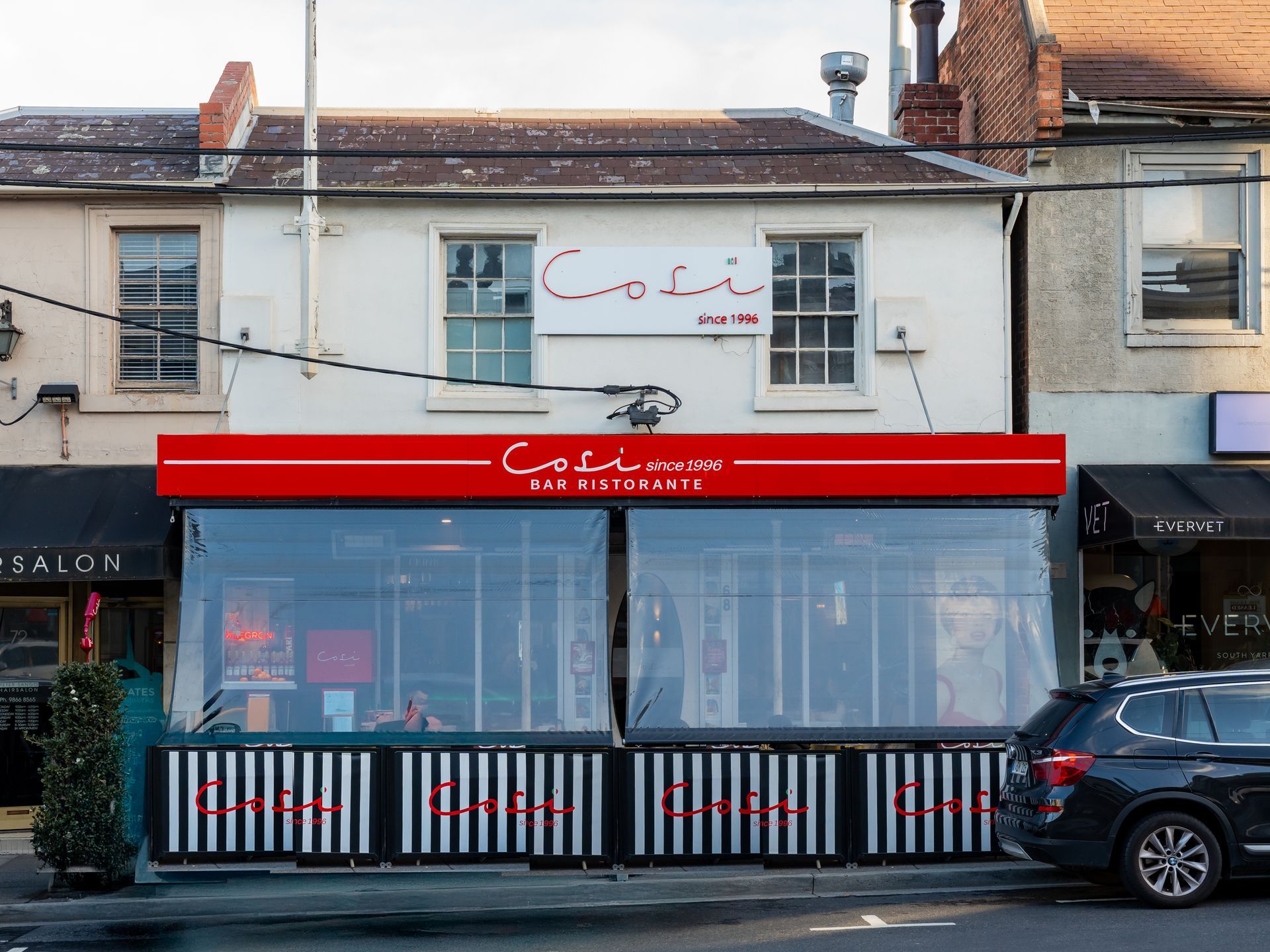 Cosi South Yarra; Christmas lunch South Yarra; New Year lunch South Yarra; Italian restaurant Melbou