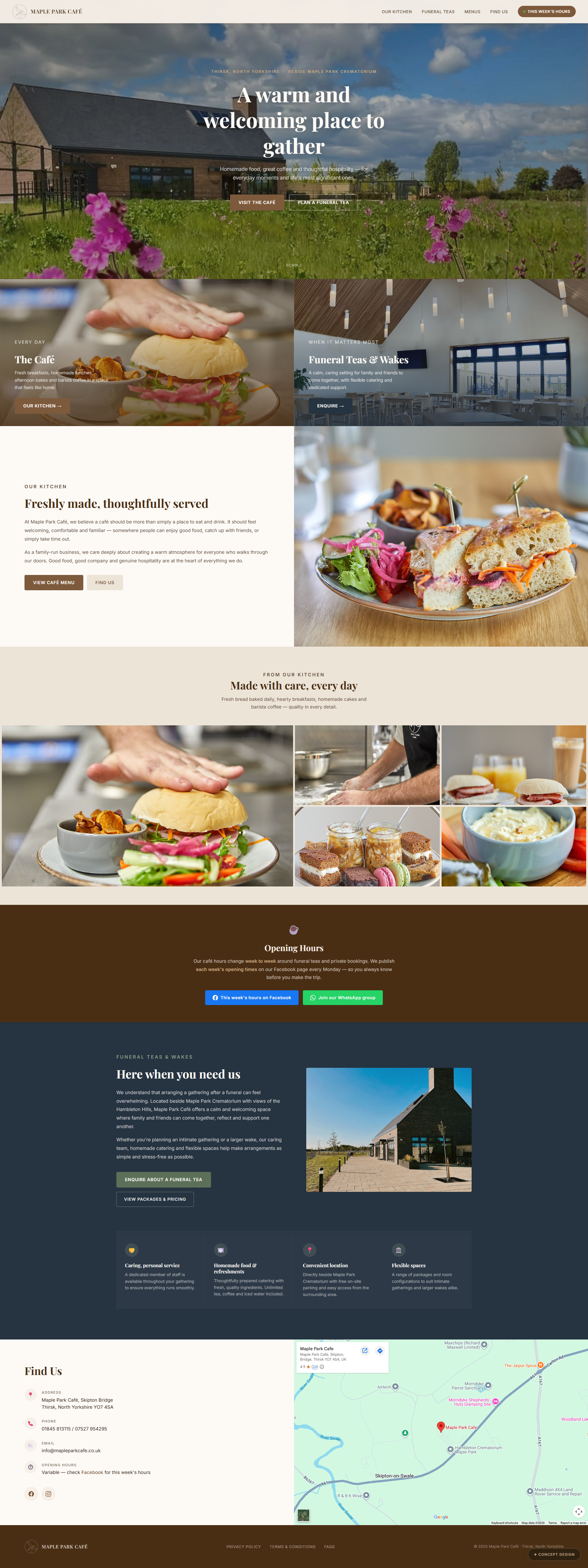 Brochure site sample build, full page
