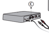 A drawing of a box with two cables attached to it.