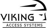 A black and white logo for viking access systems.