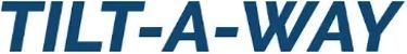 A blue tilt-a-way logo on a white background