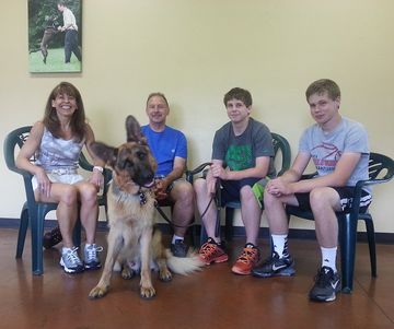 Dog Uno and Family — Jefferson, IN — Duffy's Dog Training Center