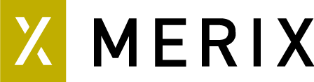 A logo for x merix is shown on a white background.