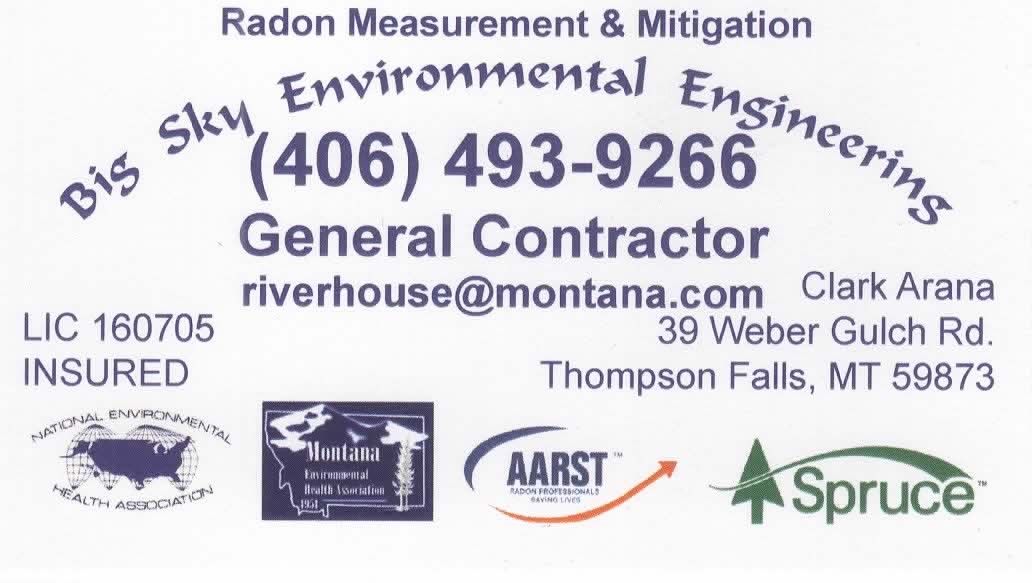 Big Sky Environmental Engineering Business Card