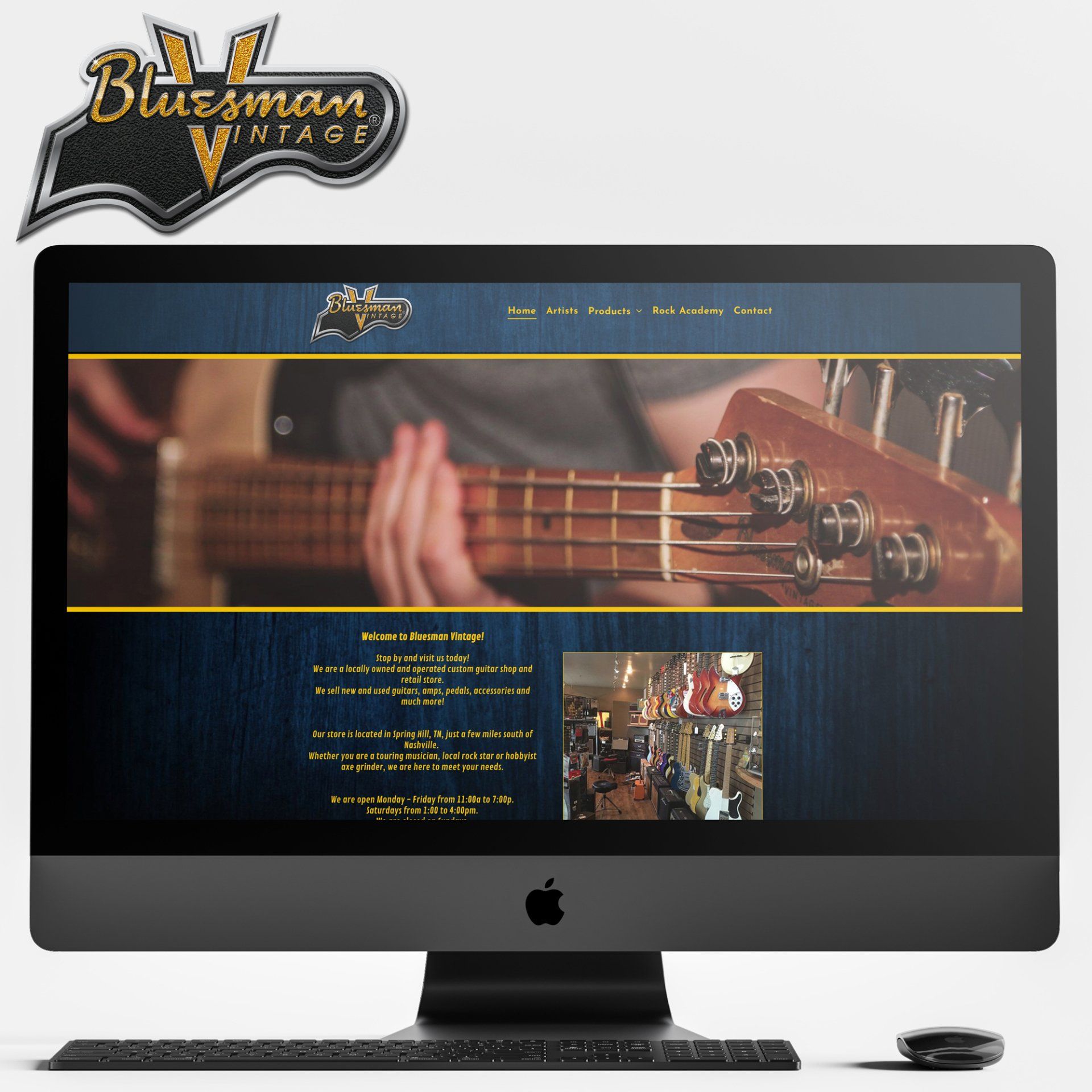 Bluesman Vintage, website design