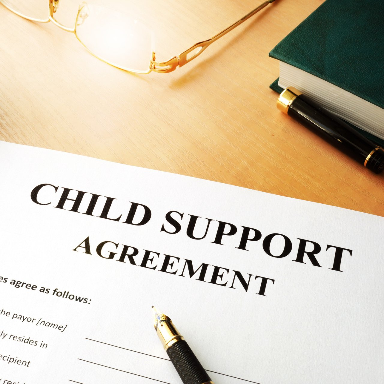 Child Support Paperwork with Gavel